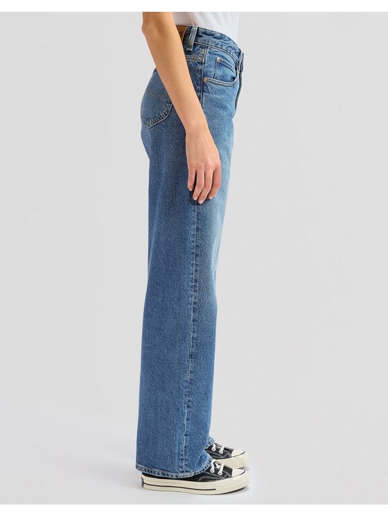 Lee Lee Jeansy Rider Loose Niebieski Loose Fit