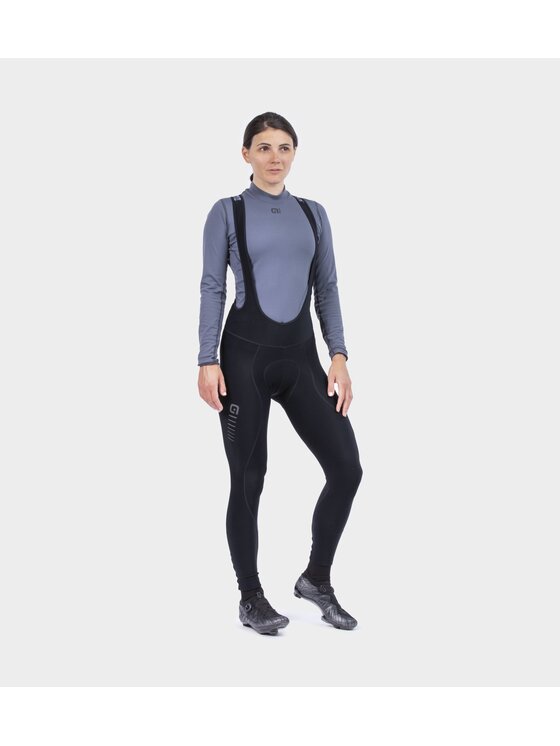 Alé Cycling Alé Cycling Spodnie outdoor Solid Essential Bib Czarny Fitted Fit