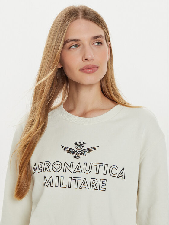 Aeronautica Militare Aeronautica Militare Majica dugih rukava 242FE1971DF567 Écru Regular Fit