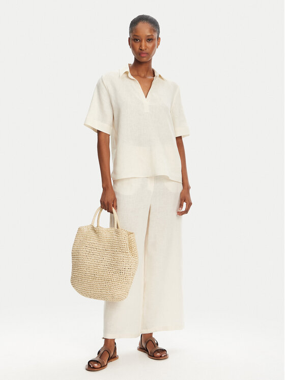 Marella Marella Blusa Nave 2515111032 Écru Regular Fit