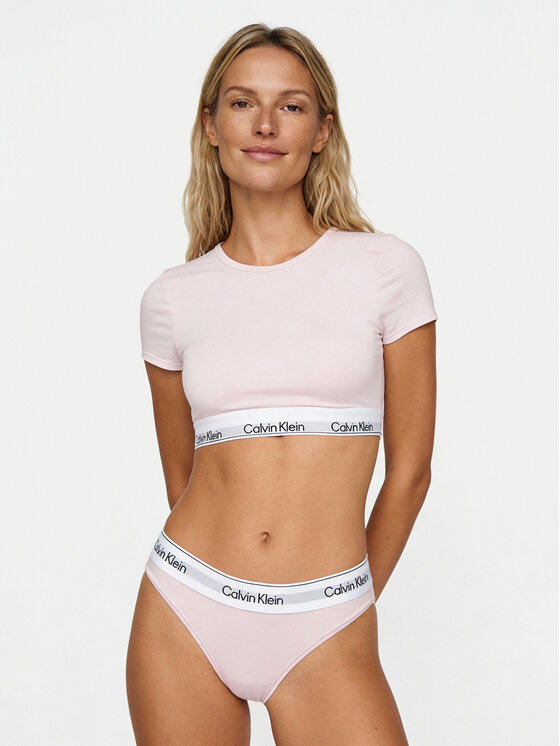 Calvin Klein Underwear Calvin Klein Underwear Majica LV00QF8495 Roza Slim Fit