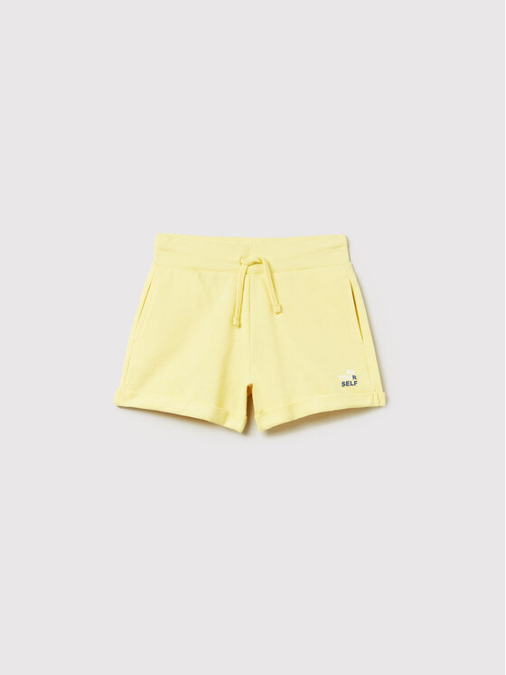 Pantaloncini sportivi 1494569 Giallo Regular Fit