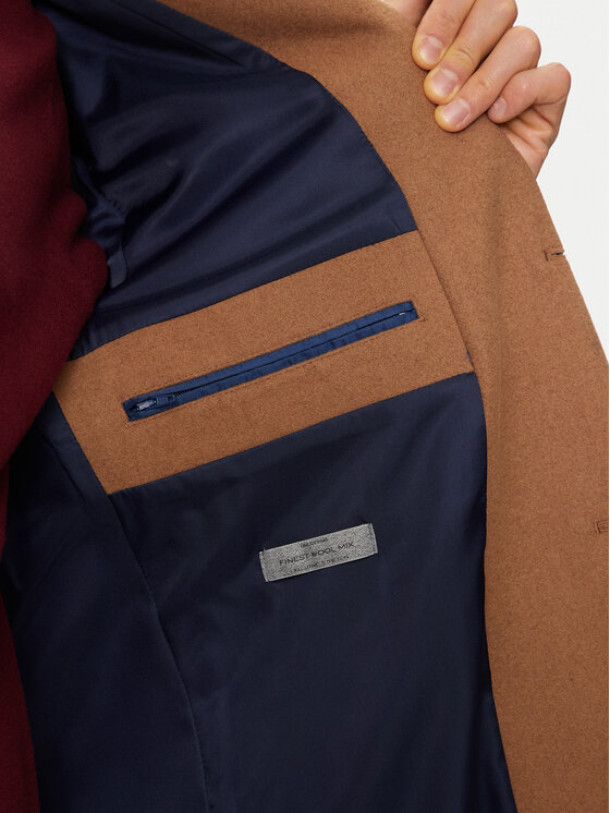 Pierre Cardin Pierre Cardin Płaszcz wełniany C4 83100.6130 Brązowy Regular Fit