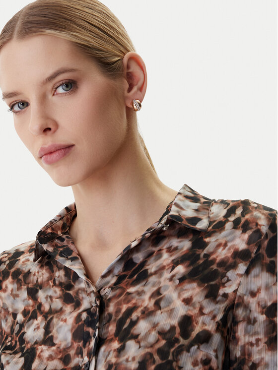 Guess Guess Camicia W6RH73 WDW82 Marrone Regular Fit