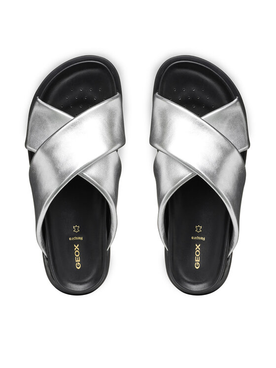 Geox Geox Klapki D Adelash D55YWB 000Y2 C1007 Srebrny