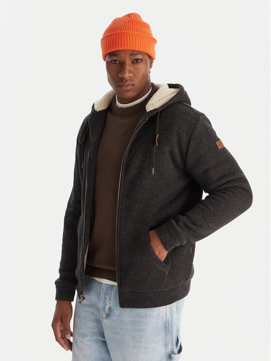 Quiksilver Quiksilver Bunda pro přechodné období Keller Sherpa EQYFT05112 Černá Regular Fit