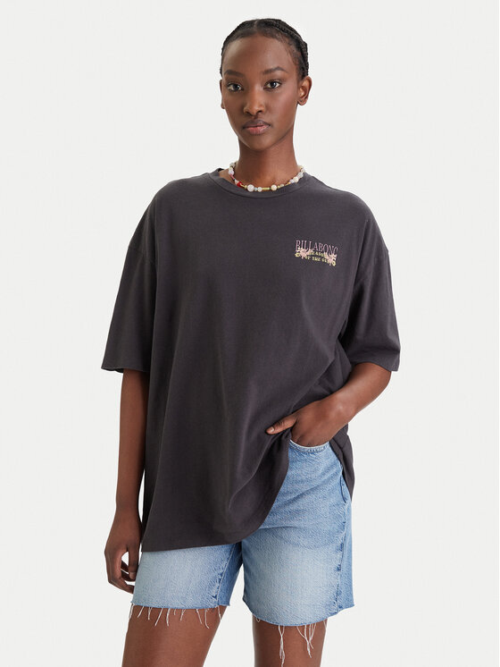 Billabong Billabong T-Shirt Floral Rocker EBJZT00590 Schwarz Loose Fit