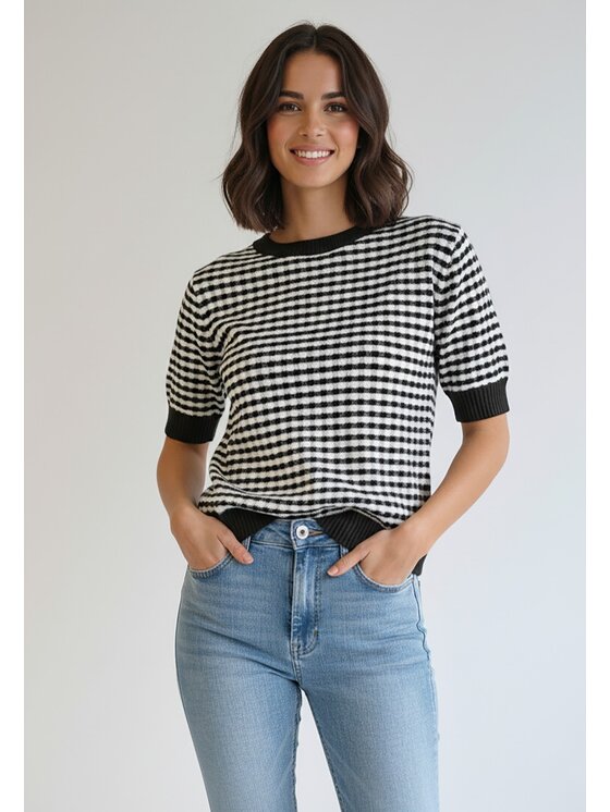 FIGL FIGL Svetr M1266 Černá Regular Fit