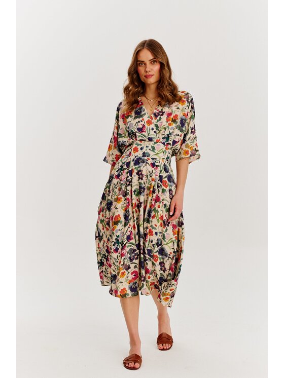 NAOKO NAOKO Každodenní šaty Golden Meadow Barevná Regular Fit