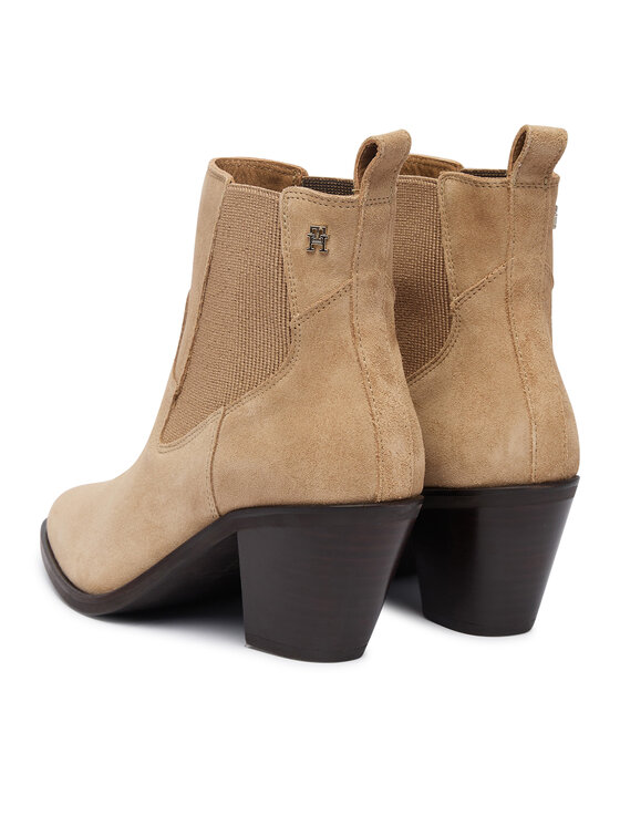 Tommy Hilfiger Tommy Hilfiger Botine Suede Western Chelsea Boot FW0FW09581 Bej