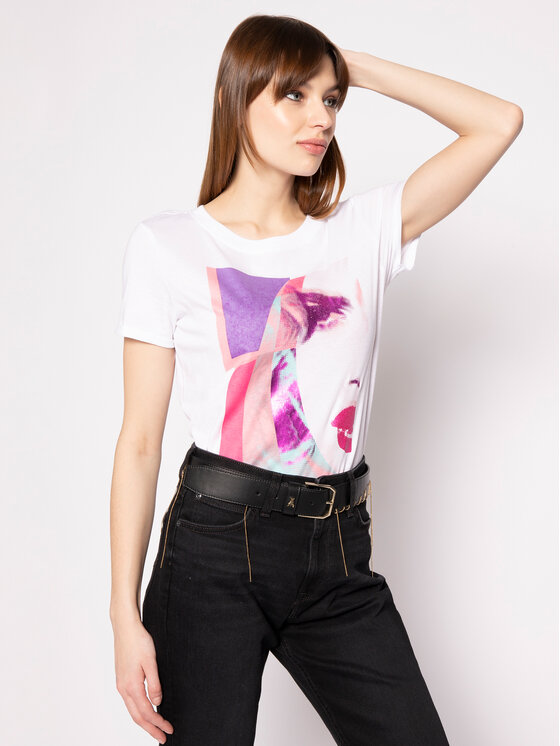 Guess Guess T-Shirt Giselle W0GI88 K46D0 Biały Regular Fit