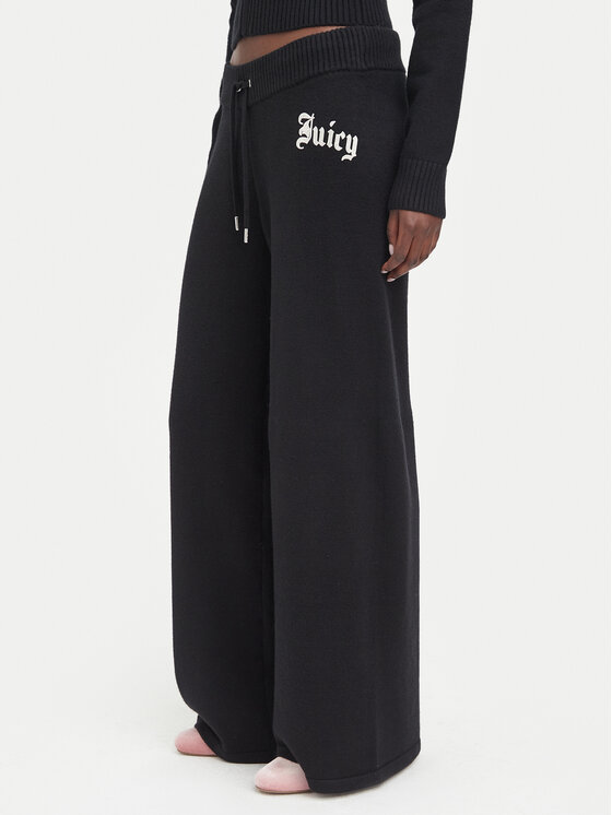 Juicy Couture Juicy Couture Megztos kelnės JCWBJ226310 Juoda Relaxed Fit