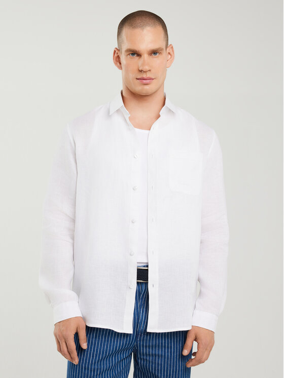 BIG STAR BIG STAR Koszula JIANIS Biały Basic Fit