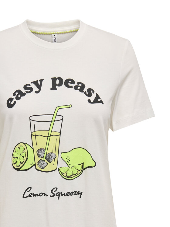ONLY ONLY T-Shirt Kita 15349150 Λευκό Regular Fit