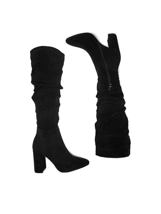 DeeZee DeeZee Kozačky SQ856-2-BLACK SU Černá
