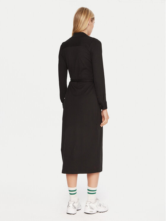 Lacoste Lacoste Každodenné šaty EF6022 Čierna Slim Fit