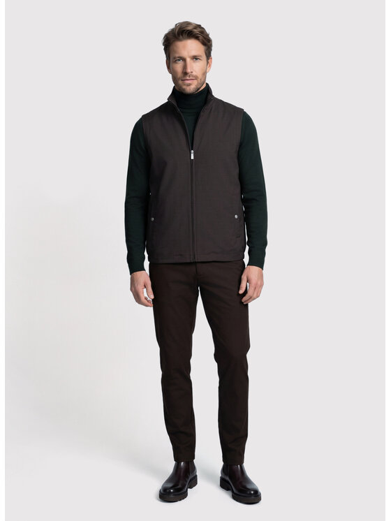 Pako Lorente Pako Lorente Kamizelka P26WP-8K-001 Brązowy Slim Fit
