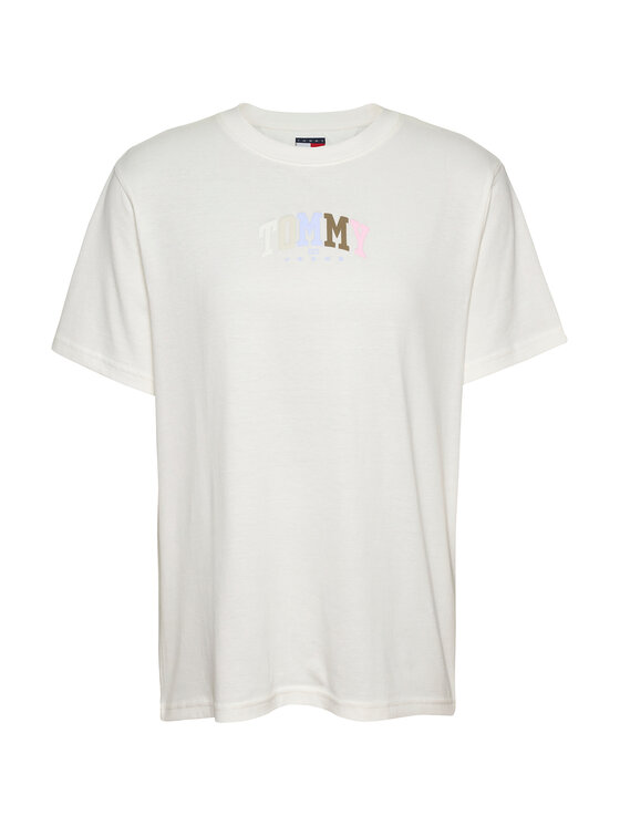 Tommy Jeans Tommy Jeans T-Shirt Color Varsity DW0DW21337 Εκρού Relaxed Fit
