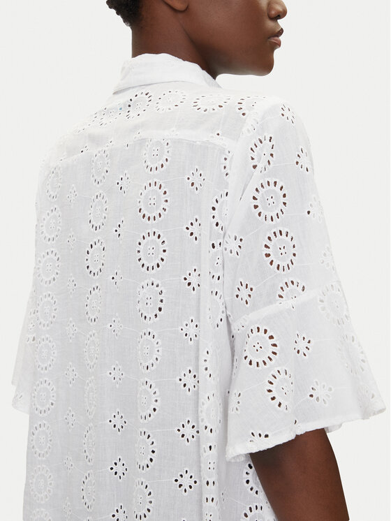 Iconique Iconique Рокля тип риза IC25-006 Бял Regular Fit