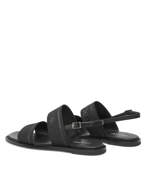Calvin Klein Calvin Klein Sandały Squared Flat Sandal He HW0HW01496 Czarny