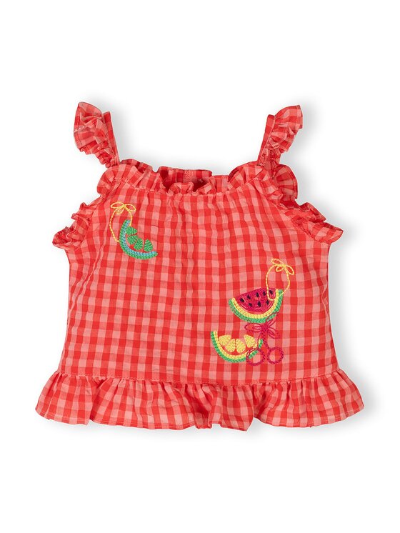 minoti minoti Komplet top i spodenki 30SET103 Pomarańczowy Regular Fit