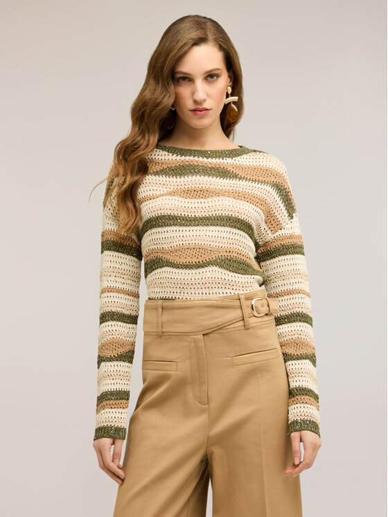 Motivi Motivi Maglione M159W003858N0S1 Crema Regular Fit