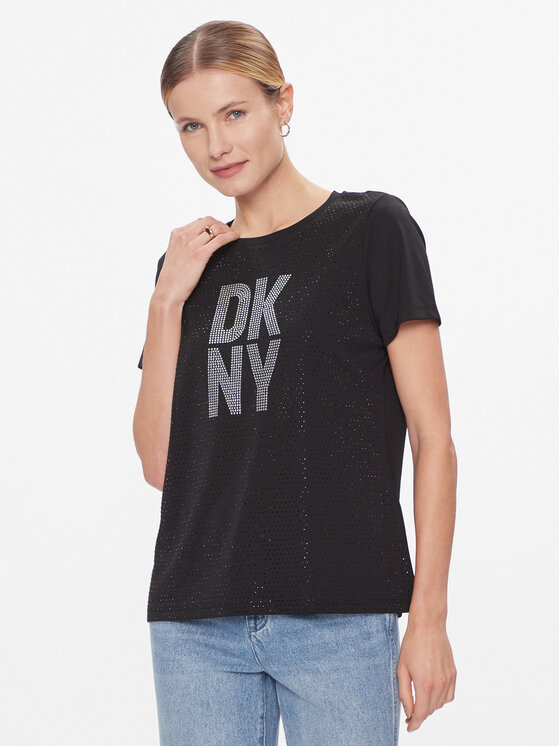 DKNY Majica P3JHXDNA Črna Regular Fit