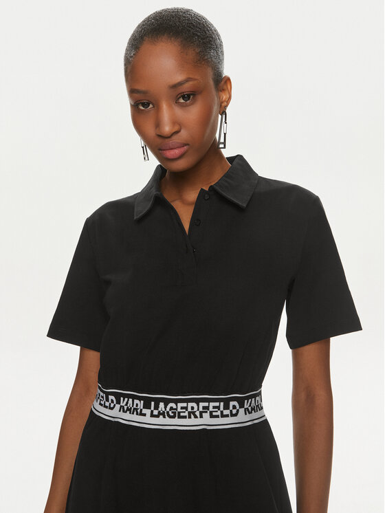 KARL LAGERFELD KARL LAGERFELD Haljina za svaki dan 241W1350 Crna Regular Fit