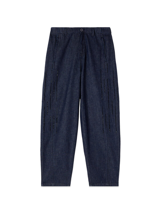 Oltre Oltre Jeansy P408J002576N034 Niebieski Boy Fit