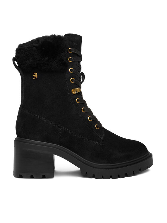 Tommy Hilfiger Tommy Hilfiger Ghete Th Shearling Lace Up Boot FW0FW08999 Negru