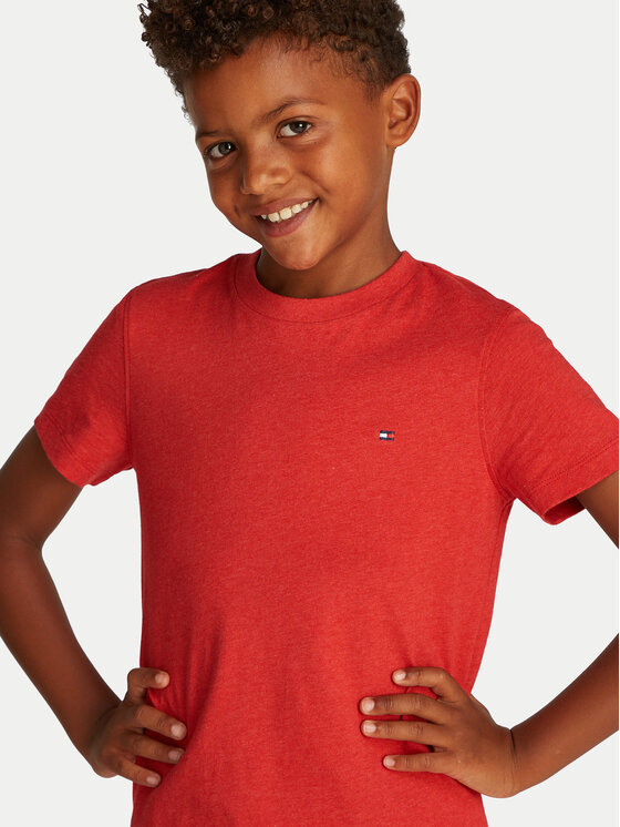 Tommy Hilfiger Tommy Hilfiger Tričko Essential KB0KB06879 D Červená Regular Fit