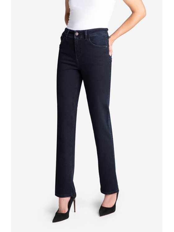 RJ Rocks Jeans RJ Rocks Jeans Jeansy Milla Granatowy Straight Leg
