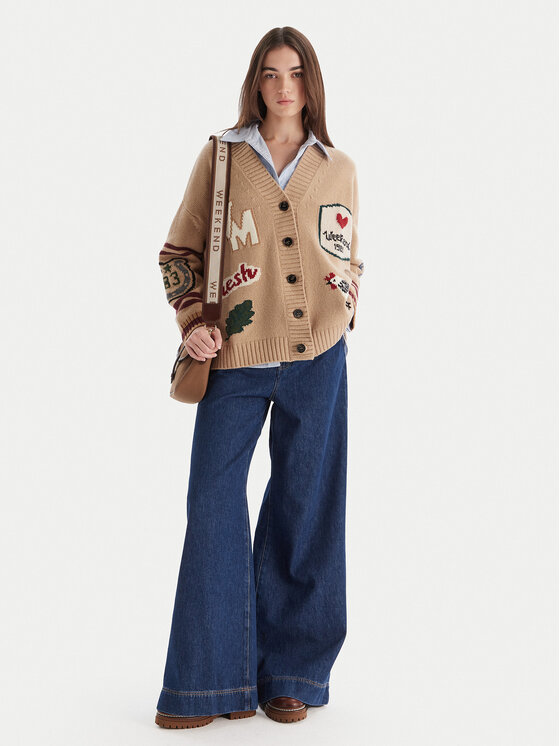 Weekend Max Mara Weekend Max Mara Kardigan Belgio 2525346082 Béžová Relaxed Fit