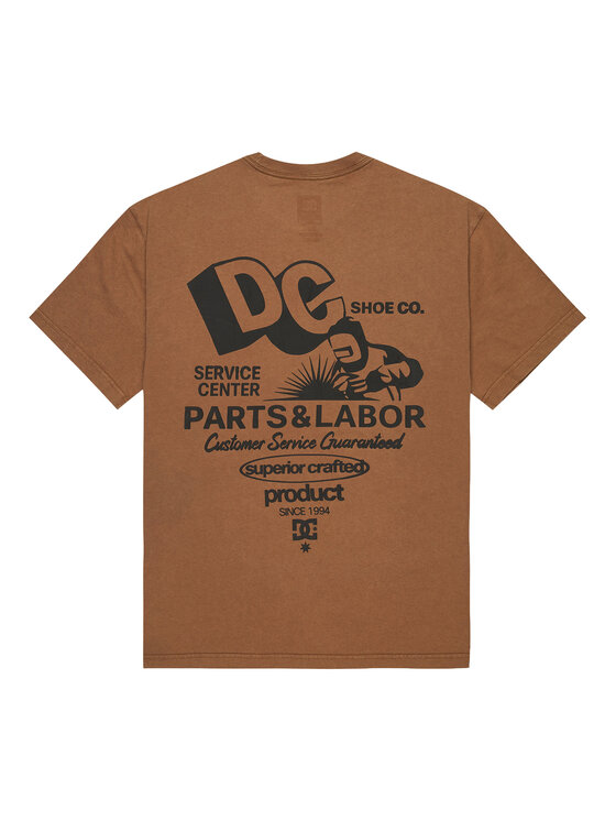 DC Shoes DC Shoes T-Shirt Parts Dep EDYZT04366 Hnědá Regular Fit