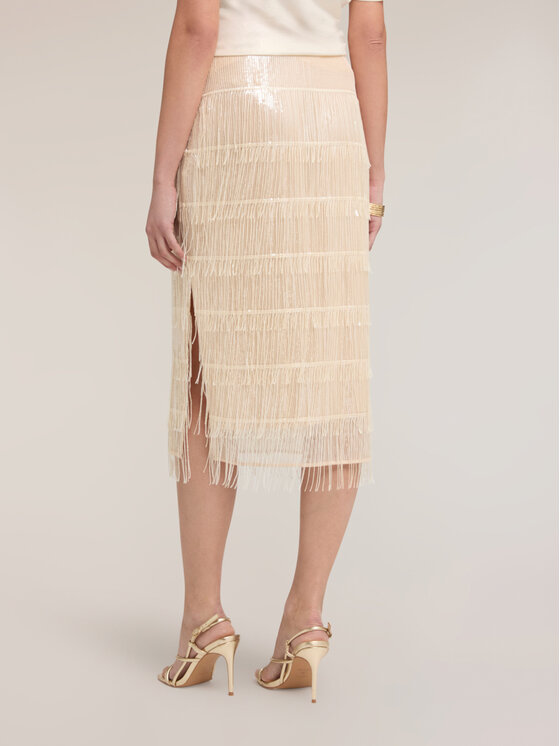 Motivi Motivi Gonna midi 1034Q001202N002 Crema Regular Fit