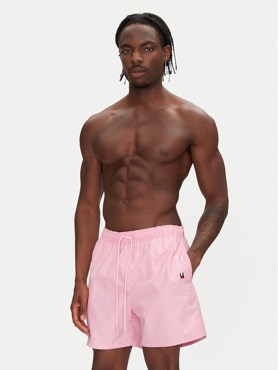 Tommy Hilfiger Tommy Hilfiger Szorty kąpielowe UM0UM03258 Różowy Regular Fit
