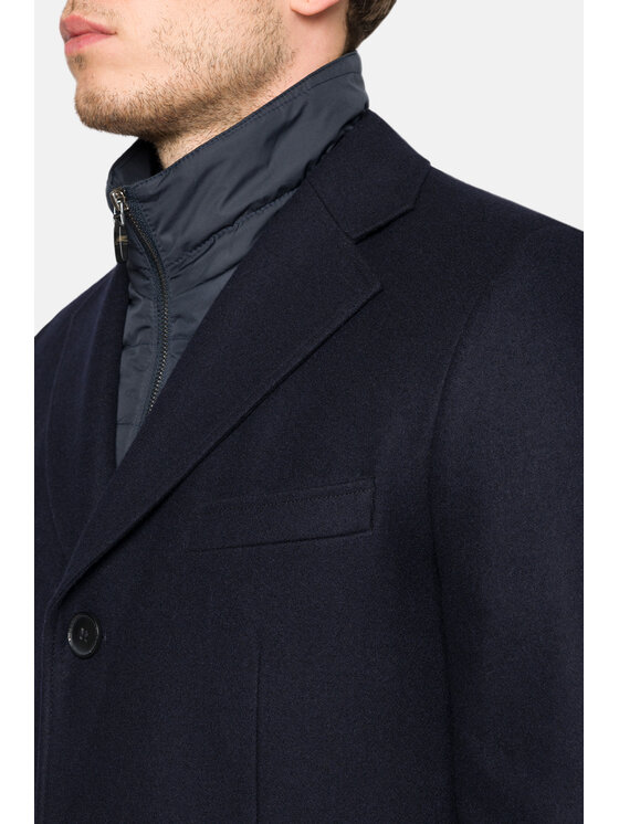 Lancerto Lancerto Płaszcz wełniany PC073223000005 Granatowy Regular Fit