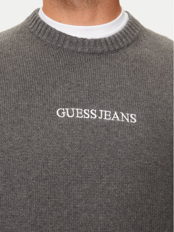 Guess Jeans Guess Jeans Πουλόβερ M4BR31 Z3HM1 Γκρι Regular Fit