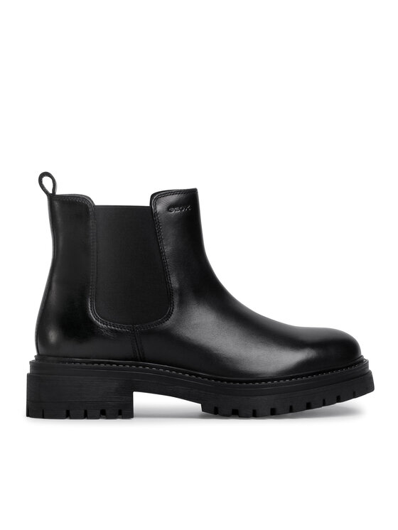 Geox Geox Kotníková obuv s elastickým prvkem D Iridea B D04HRB 00043 C9999 Černá