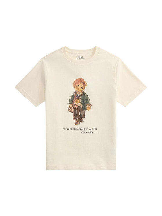Polo Ralph Lauren Polo Ralph Lauren Marškinėliai 323B27298002 Kreminė Regular Fit