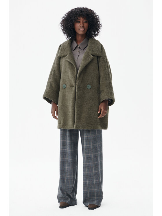 blue shadow blue shadow Płaszcz przejściowy Cristina Khaki Regular Fit
