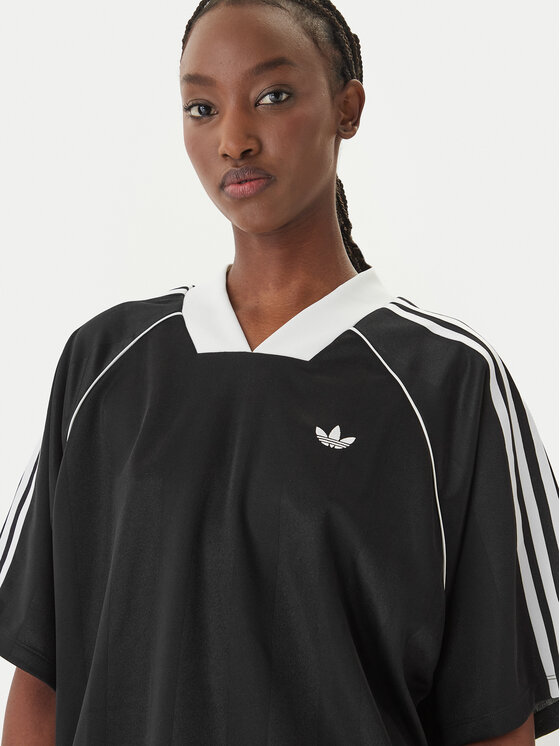 adidas adidas Tričko 3-Stripes Jaquard KD2904 Čierna Oversize