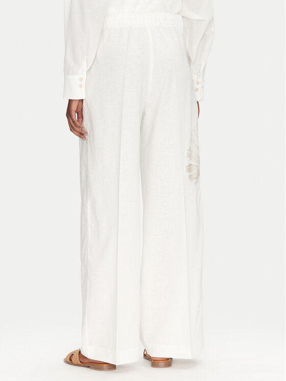ACCESS FASHION ACCESS FASHION Spodnie palazzo 53-5087-133 Biały Wide Leg