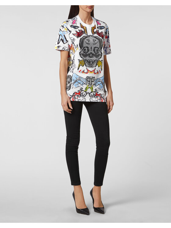 PHILIPP PLEIN PHILIPP PLEIN Tričko 13669 Farebná Regular Fit