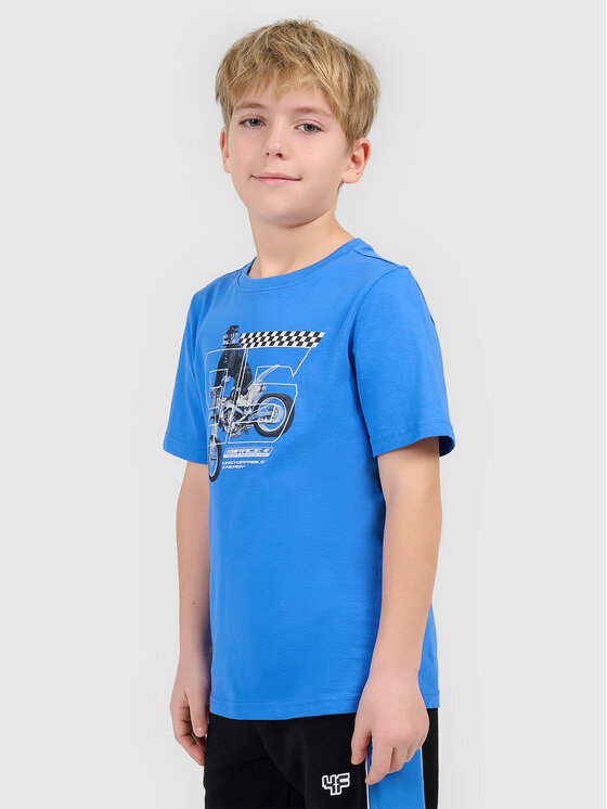 4F 4F T-Shirt ESPORTS RACING Niebieski Regular Fit