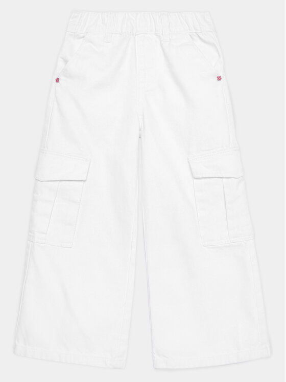 Original Marines Original Marines Текстилни панталони DEP3063F Бял Regular Fit