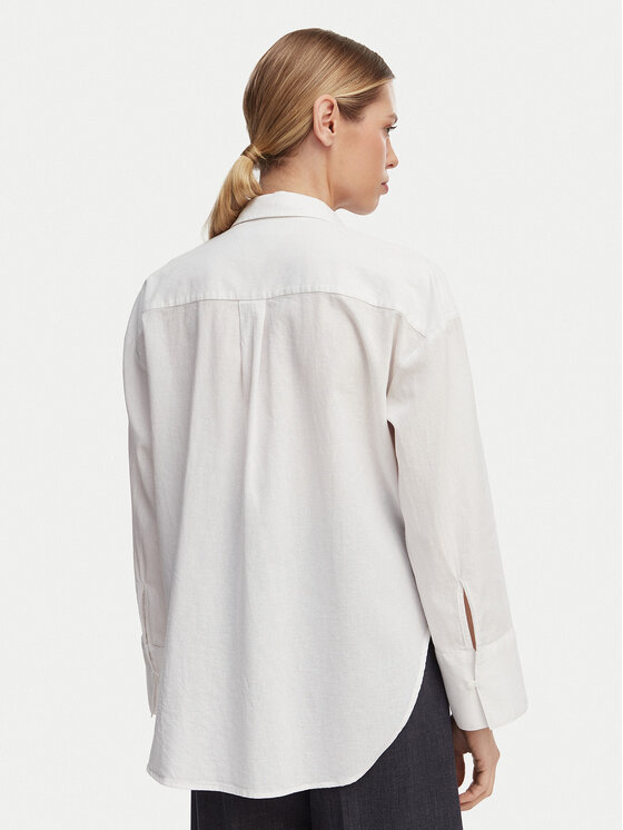 Tommy Hilfiger Tommy Hilfiger Πουκάμισο UW0UW06428 Λευκό Oversize