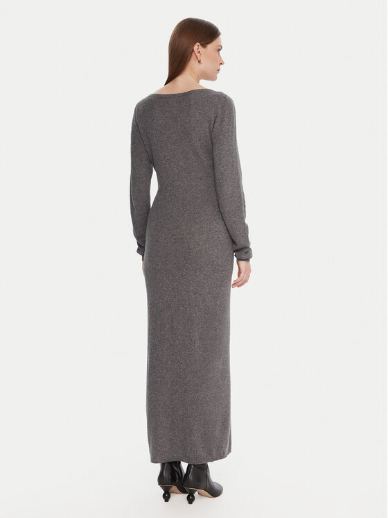 Kontatto Kontatto Rochie tricotată 3M0964C Gri Slim Fit