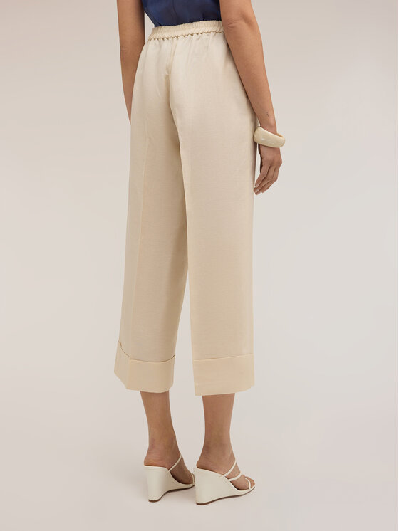 Motivi Motivi Pantaloni di tessuto P095Q004555N0R2 Crema Over Fit