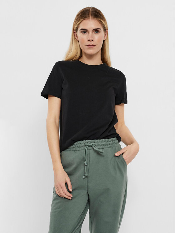 Vero Moda T-shirt Paula 10243889 Crna Regular Fit